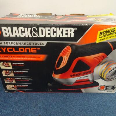 LOT 314. BLACK AND DECKER SANDER AND CORDED DRILL