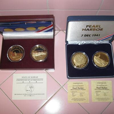 MS 2 Sets of Commemorative Medals Hawaii