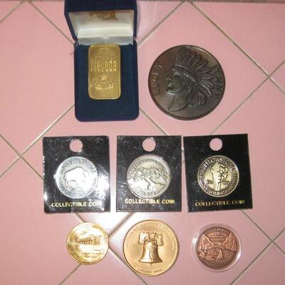 MS Lot of 8 Medals Souvenir Tokens Money Clip Nevada National Parks US Mint