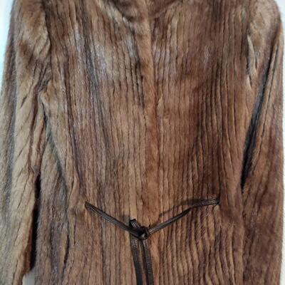 FAUX FUR "FAUX MINK" JACKETS W/ TIE WAIST