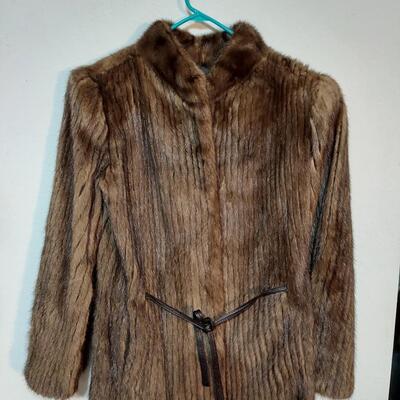 FAUX FUR "FAUX MINK" JACKETS W/ TIE WAIST