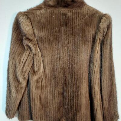 FAUX FUR "FAUX MINK" JACKETS W/ TIE WAIST