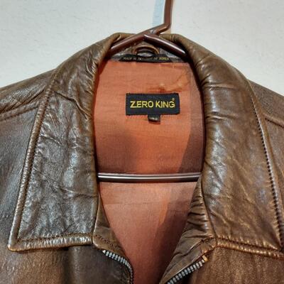 ZERO MENS LEATHER JACKET SIZE 42