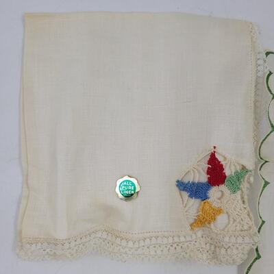 VINTAGE EASTERN STAR HANKIES -  MASONIC- 3 PC