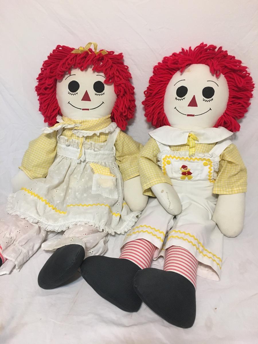 Raggedy ANN & ANDY Dolls PAIR 36 inch | EstateSales.org