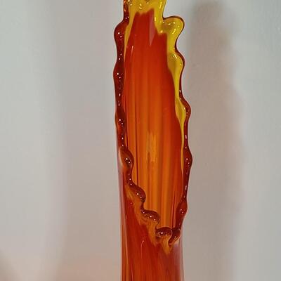 Lot 82: MCM/Vintage Orange Glass Vase and More