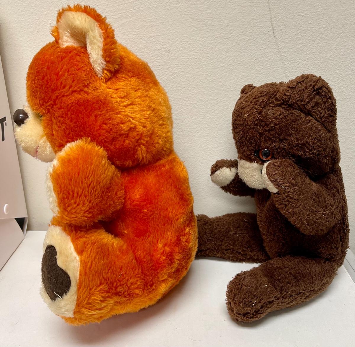 Pair of Vintage Music Box Stuffed Animal Bears