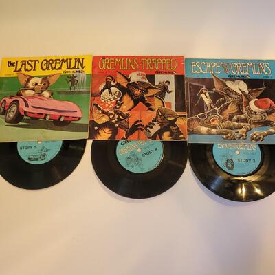 Gremlins Story books with vinyl records.