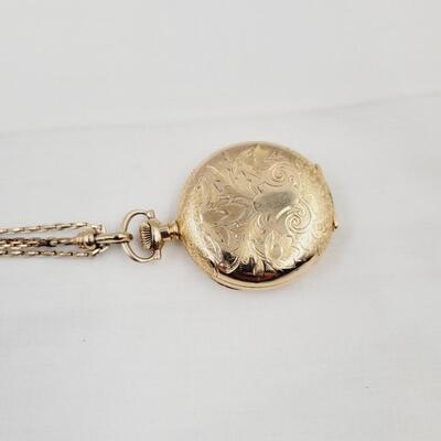 14K GOLD FILLED PRE 1920S HAMPDEN 3/0 DIADEM GRADE MOVEMENT POCKET WATCH
