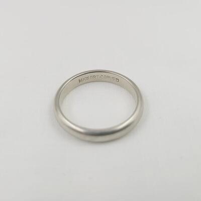 14K PLATINUM ART CARVED GOLD RING