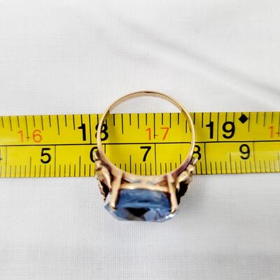 14K BLUE TOPAZ WOMENS RING
