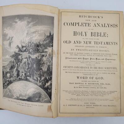 1869 HITCHCOCKS NEW & COMPLETE ANALYSIS OF THE HOLY BIBLE