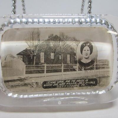 Jennie Wade House Glass Paperweight Souvenir