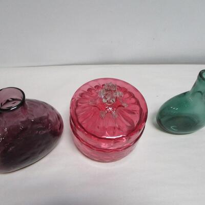 Glass Vases & Candy Dish