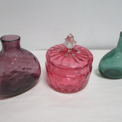 Glass Vases & Candy Dish
