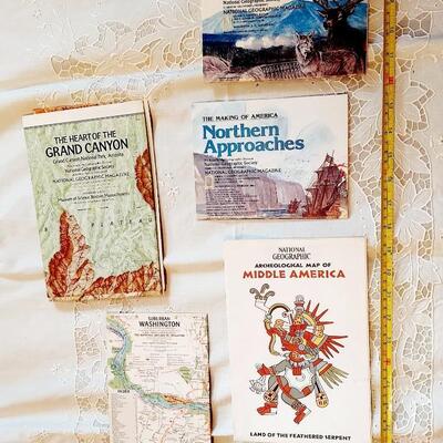 AMERICAN NATIONAL GRAPHIC MAPS - 5 PC