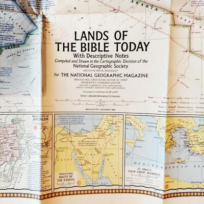 NATIONAL GEOGRAPHIC HOLY LANDS MAP - POSTER 2 PC