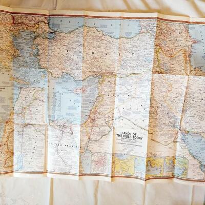 NATIONAL GEOGRAPHIC HOLY LANDS MAP - POSTER 2 PC