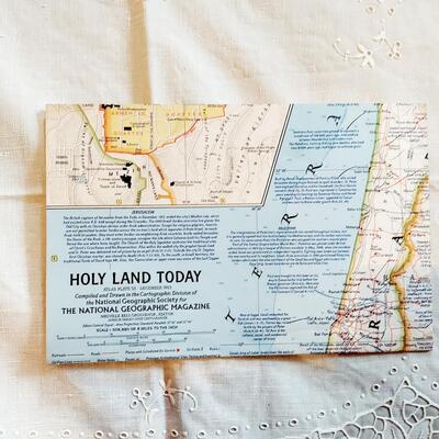 NATIONAL GEOGRAPHIC HOLY LANDS MAP - POSTER 2 PC