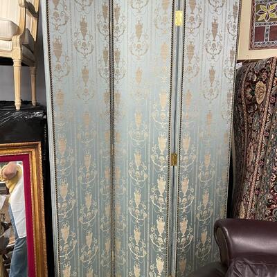Blue & Gold Tapestry Room Divider
