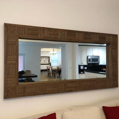 Rattan mirror