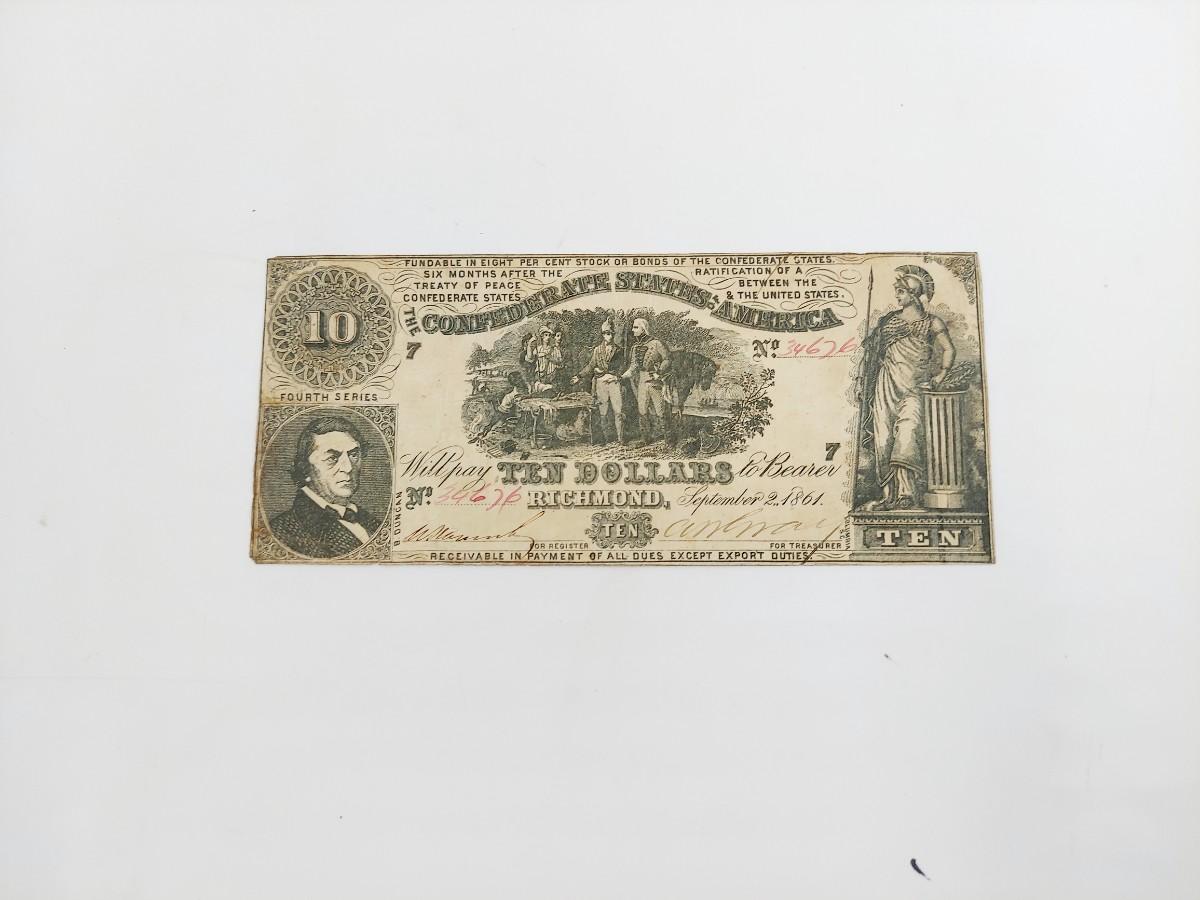 CONFEDERATE 10 BILL RICHMOND VA