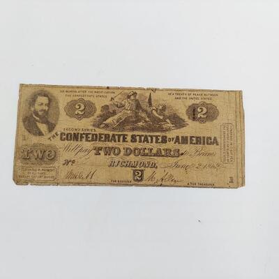 CONFEDERATE MONEY - $2 RICHMOND VA