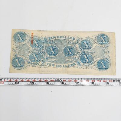 CONFEDERATE MONEY - $10 - RICHMOND VA 1863