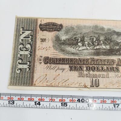 CONFEDERATE MONEY- $10 - RICHMOND VA 1964