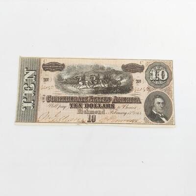 CONFEDERATE MONEY- $10 - RICHMOND VA 1964