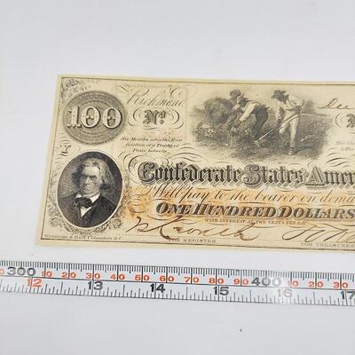 CONFEDERATE MONEY  - $100 - RICHMOND VA