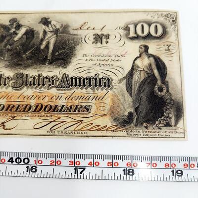 CONFEDERATE MONEY  - $100 - RICHMOND VA