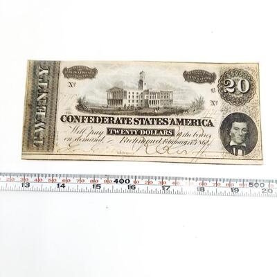 CONFEDERATE MONEY  - $20 - RICHMOND VA