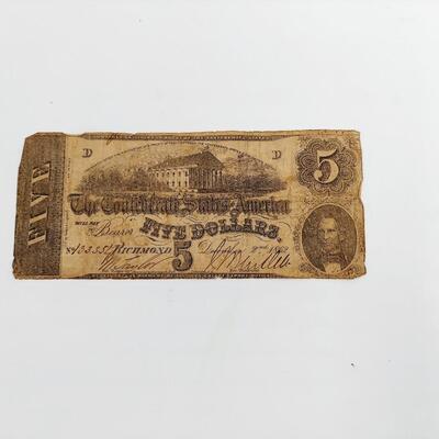 CONFEDERATE MONEY  - $5 - RICHMOND VA -