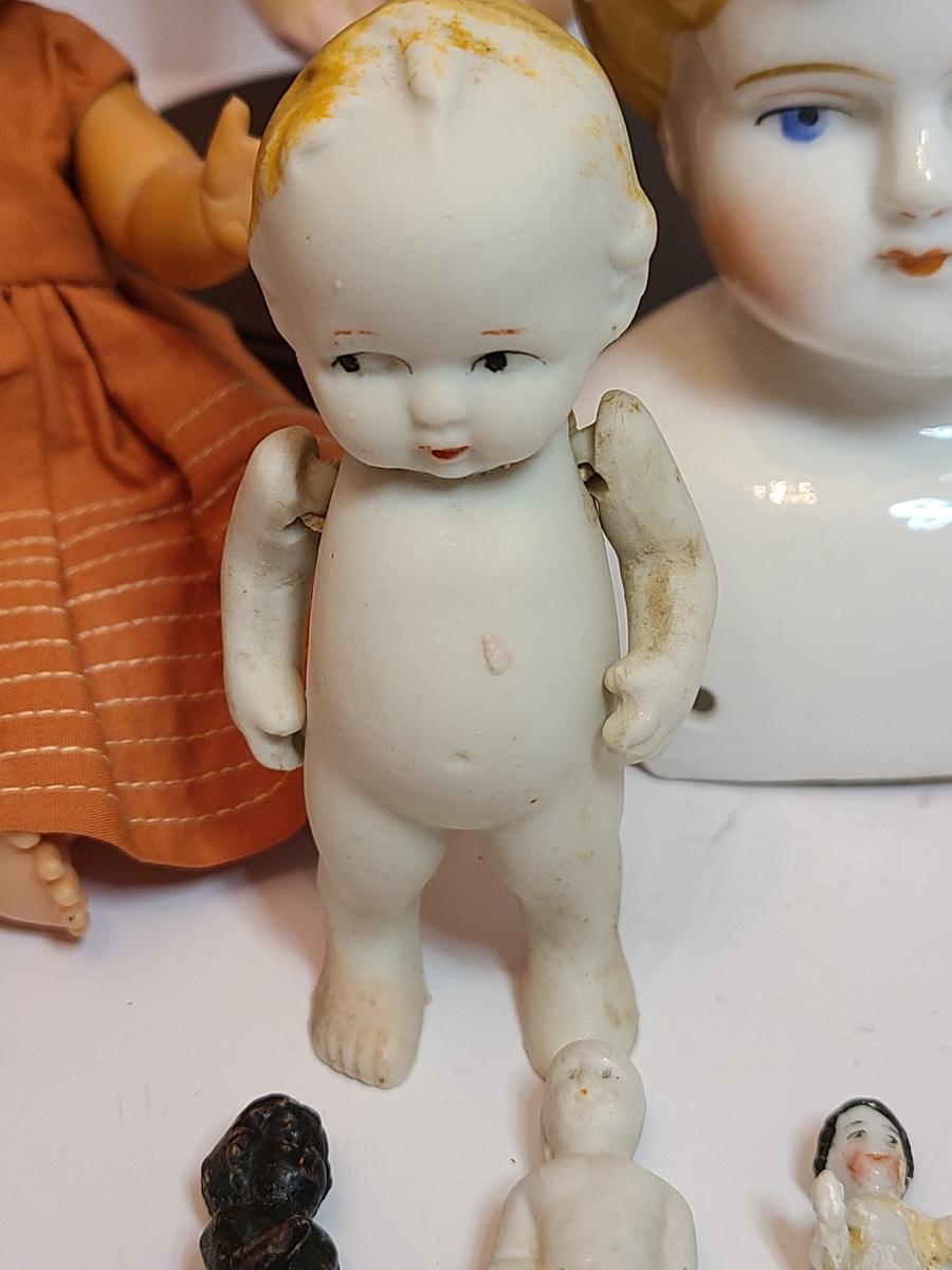 Made in Japan Bisque Dolls, Vintage Miniature Porcelain Bisque Doll  Figurines Japan LOT OF 16