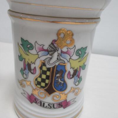Porcelain Apothecary Jars Pulvis & Salsus
