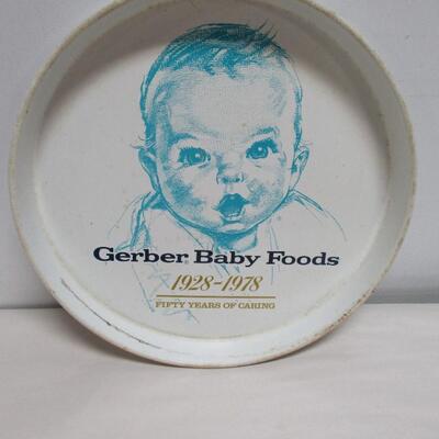 Vintage Gerber Baby Foods 50th Anniversary Metal Enamel Tray 1928-1978