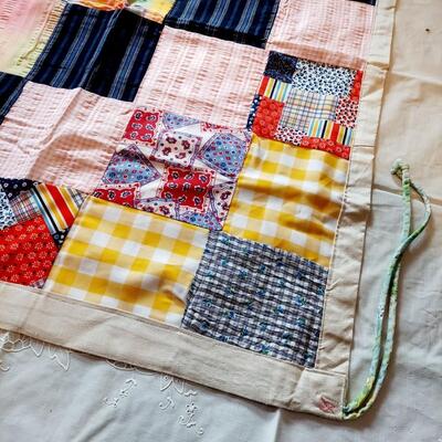 MACHINE STITCHED SMALL QUILT
