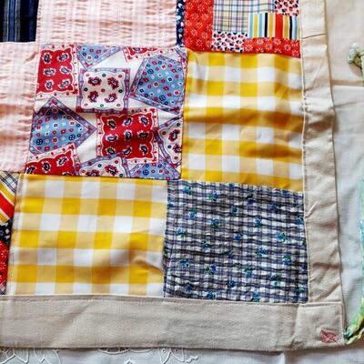 MACHINE STITCHED SMALL QUILT