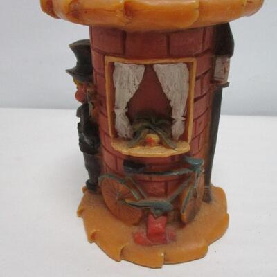 Vintage Ceramic Tiger - Vintage German Gunter Handbemalt Candle & Cottages