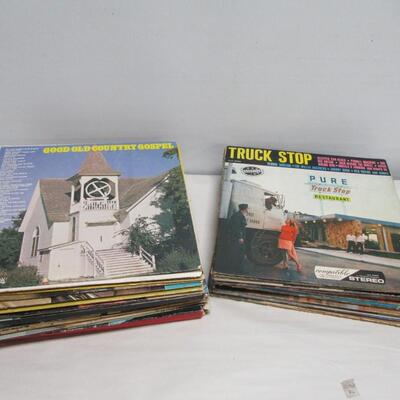 Box Lot Of Vintage Records - Glenn Miller - Raymond Fairchild - Willie Nelson - Roy Clark