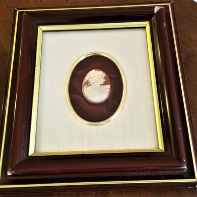 Lot #24  Framed Carved Cameo - Italy