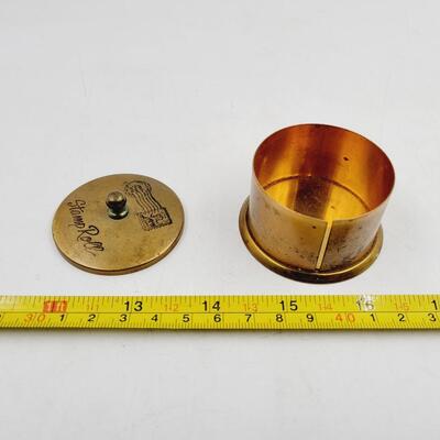 VINTAGE METAL ROLL OF STAMPS HOLDER