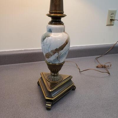 Brass and Onyx table Lamp
