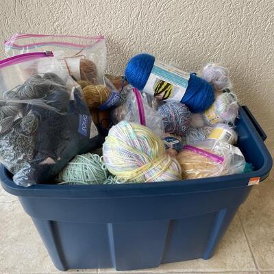 Lot 24. Large Bin of Yarn
