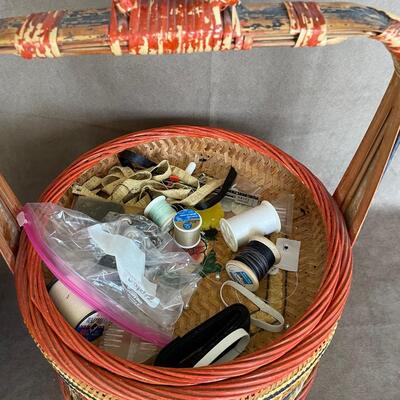 Lot 26. Vintage Sewing Basket