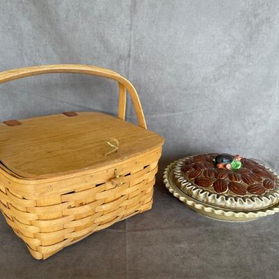 Lot 26A. Longaberger Pie Basket and Pie Plate