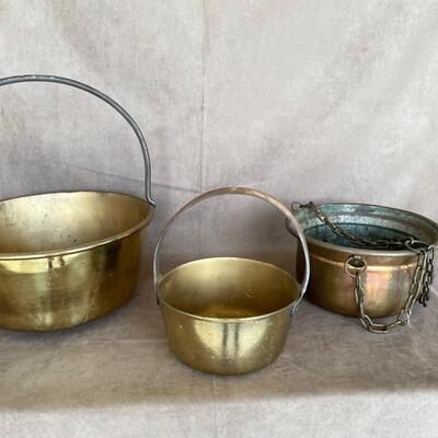 Lot 29. Lot of Brass Pots
