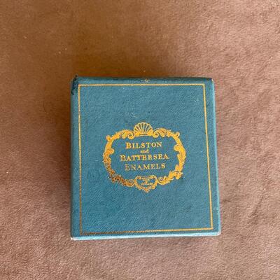Lot 31. Cloisonne Tissue Box Cover and Bilston and Battersea Enamel Piece