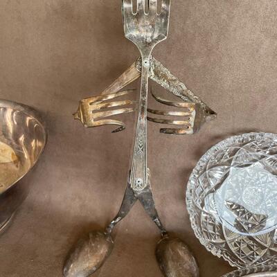 Lot 37. Silver-plate and Crystal